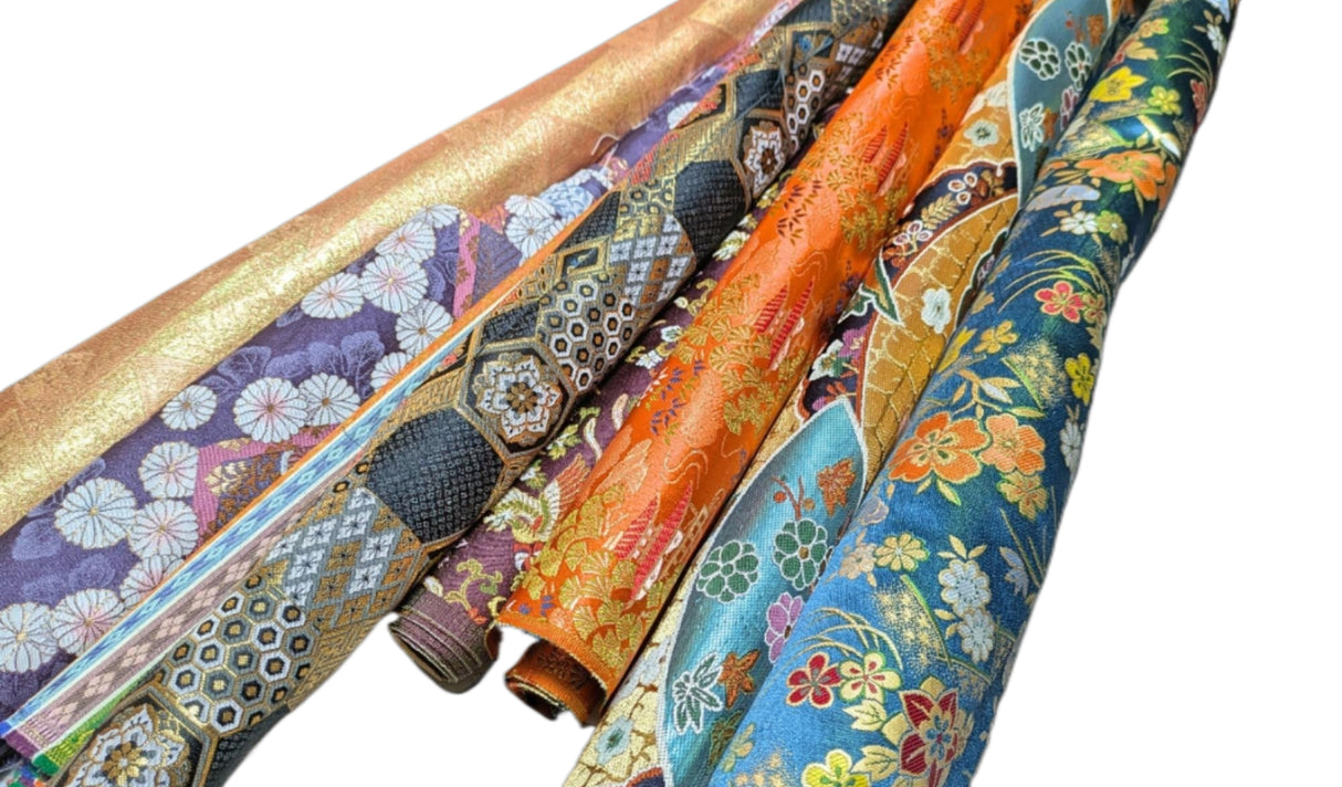 Handmade Shinobue Carrying Sleeve – Traditional Japanese Kimono Fabric Case|Orange P-B-B01