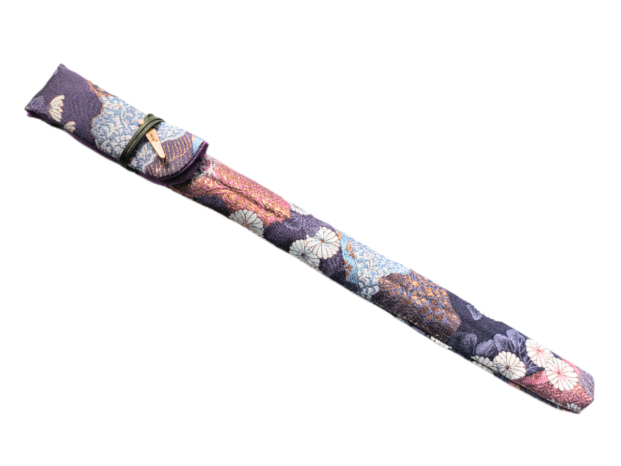 Handmade Shinobue Carrying Sleeve – Traditional Japanese Kimono Fabric Case | Purple P-B-B05