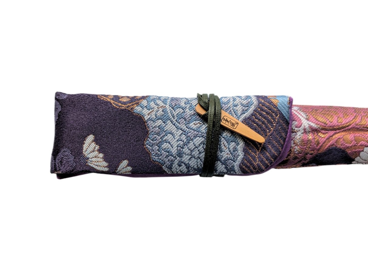 Handmade Shinobue Carrying Sleeve – Traditional Japanese Kimono Fabric Case | Purple P-B-B05