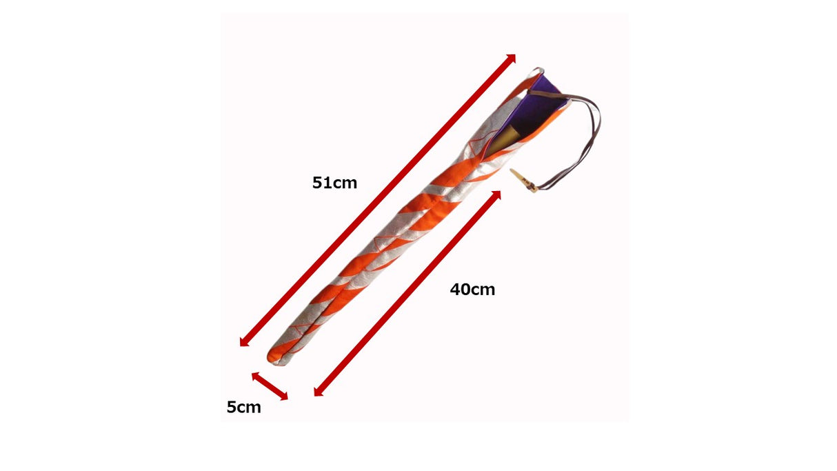 Shinobue Bag "Kunpu（薫風）", Bamboo（Orange & Silver）｜P-B-BOS