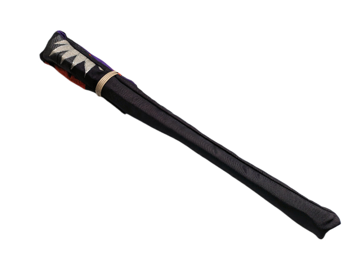 Handmade Shinobue Carrying Sleeve – Traditional Japanese Kimono Fabric Case | Black P-B-B06